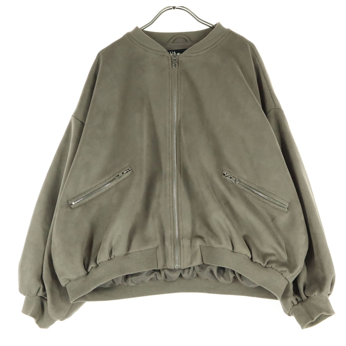 ZARA ザラ 長袖 フェイクスエード ブルゾン L ブラウン系