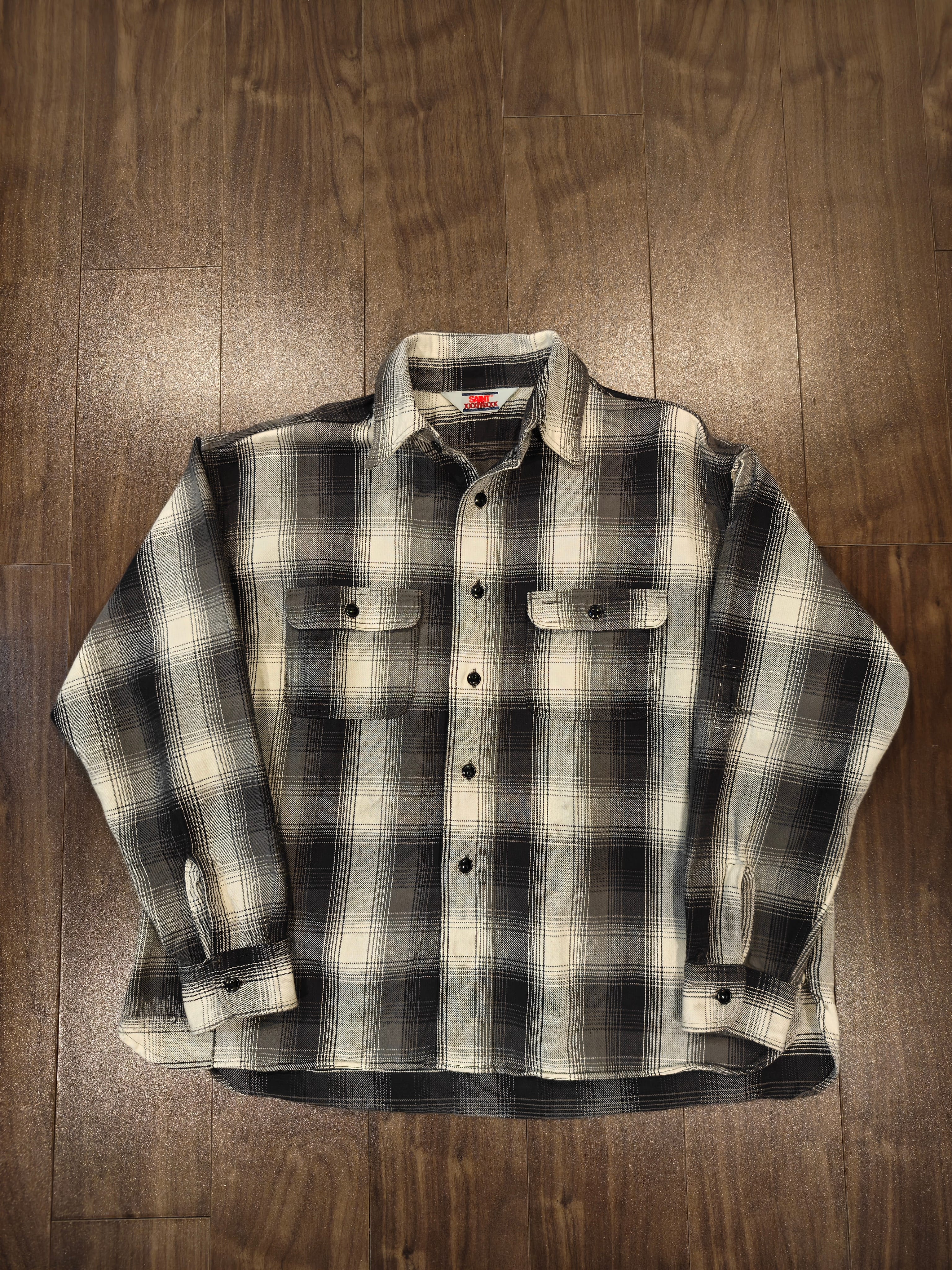 SAINT Mxxxxxx x BerBerjin BB Flannel Shirt Check "Black"