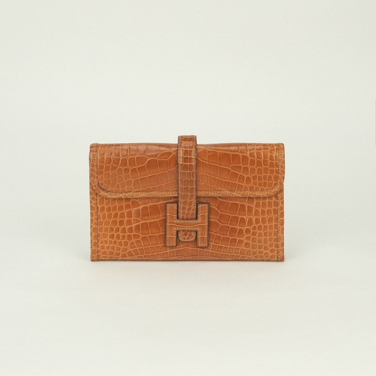エルメス HERMES ジジェ ミニ ジジェ ミニ ジジェ デュオ バッグ クラッチバッグ セカンドバッグ アリゲーター サフラン Saffron イエロー Yellowオレンジ Orange 黄 エキゾチック