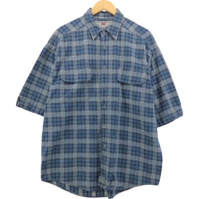 古着 90年代 リーバイス Levi's 半袖 チェックシャツ メンズXL相当/eaa549757