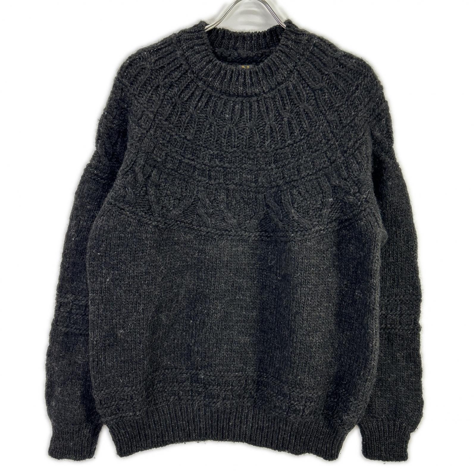 バトナー BN-21FM-054 ブラック SPREAD ALAN CREW NECK アランクルーネックニット 3
