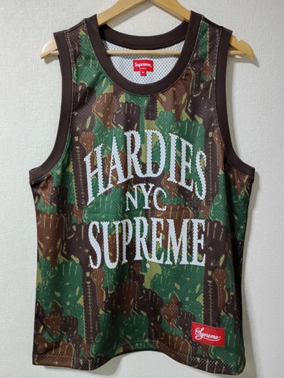 Supreme / Hardies Camo Basketball Jersey "Green"
