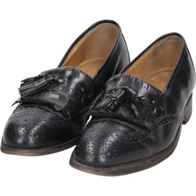 古着 ジョンストンアンドマーフィー JOHNSTON AND MURPHY OPTIMA ウイングチップ フルブローグ キルトローファー USA製 9D メンズ27.0cm相当/saa015021