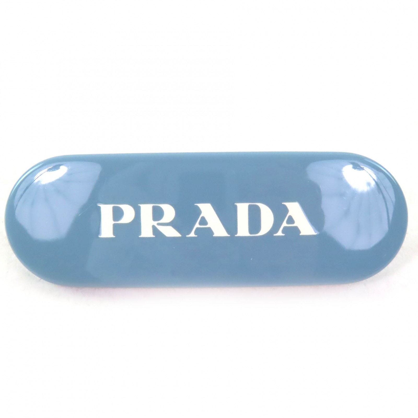 PRADA Logo Hair Clip "Light Blue"