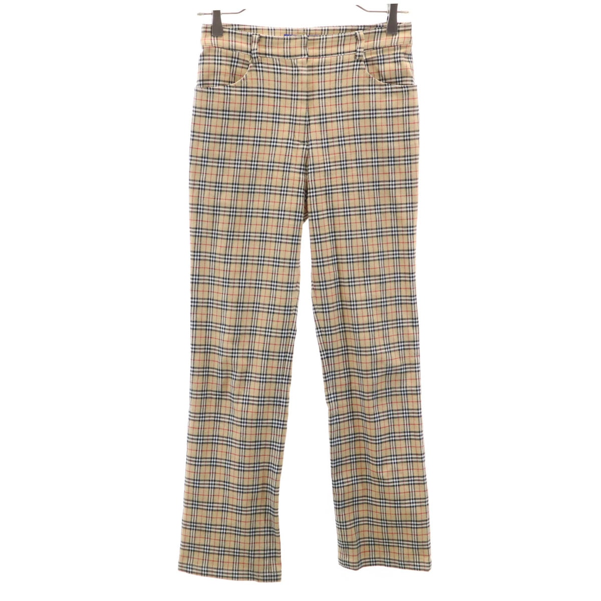Burberrys Blue label バーバリーズブルーレーベル 90s オールド ノバチェック柄 ロングパンツ 36 ベージュ 三陽商会