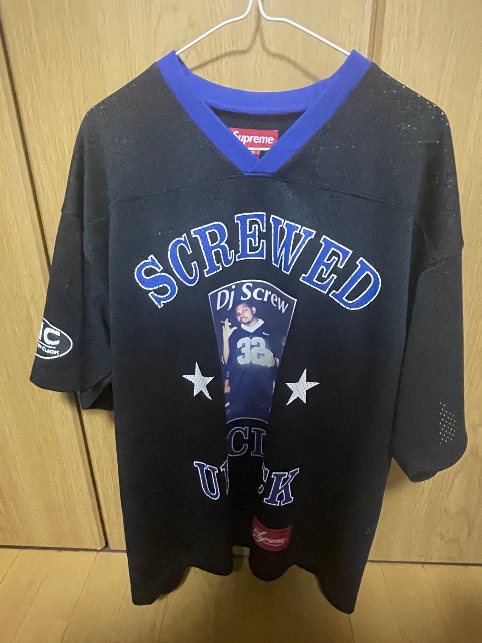 Supreme x DJ Screw Football Jersey "Black"