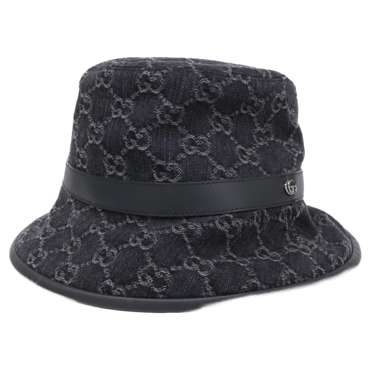 GUCCI グッチ 黒デニム バケットハット 正規品 GUCCI グッチ 黒デニム バケットハット 正規品