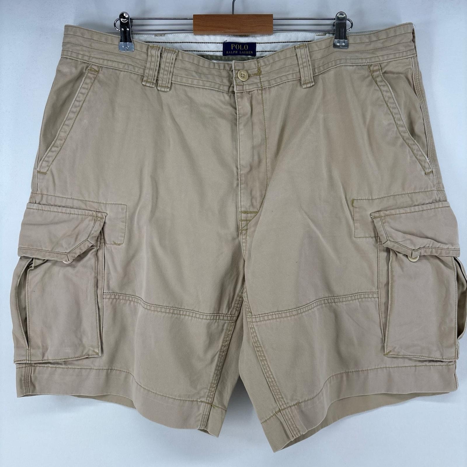 古着 ポロ・ラルフローレン POLO RALPH LAUREN ショートパンツ チノパン カーゴ ポロチノ ハーフパンツ w42  ベージュ メンズ