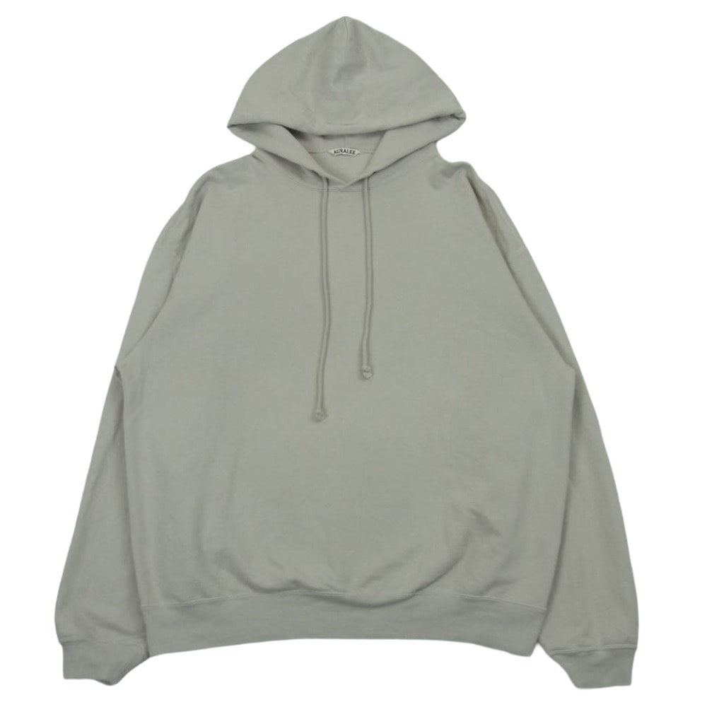 AURALEE オーラリー 20SS A20SP01GU SUPER SOFT SWEAT BIG B/O スーパー ソフト スウェット プルオーバー パーカー フーディー ライトグレー系 4【中古】