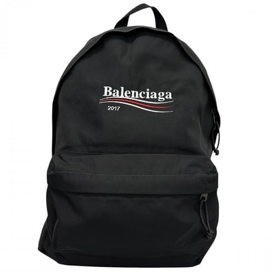 BALENCIAGA バレンシアガ リュック エクスプローラー ロゴ刺繍 バックパック 459744 ナイロン ブラック 黒 ブラック金具 メンズ【中古品】