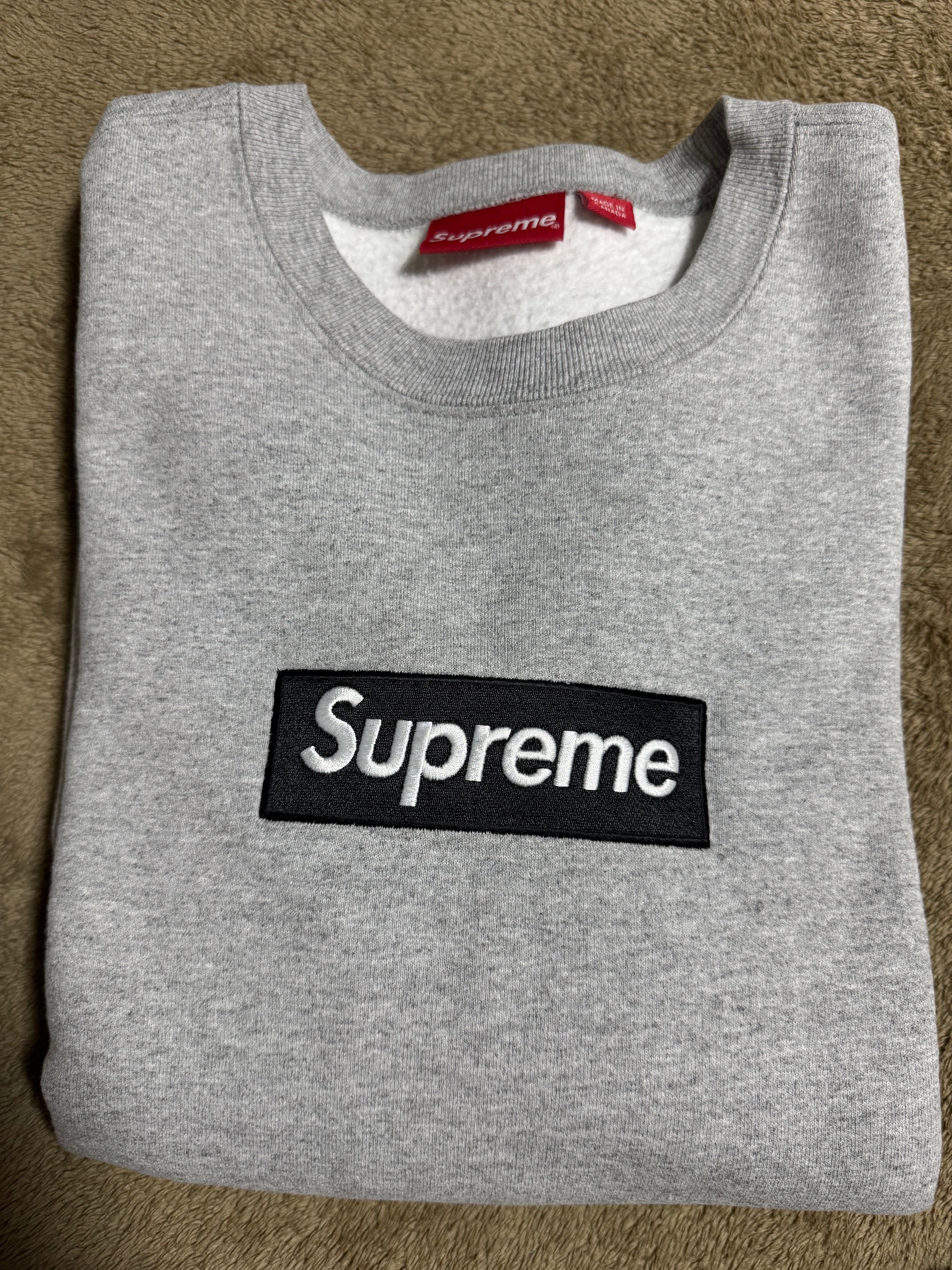 Supreme Box Logo Crewneck "Heather Grey" (22FW)