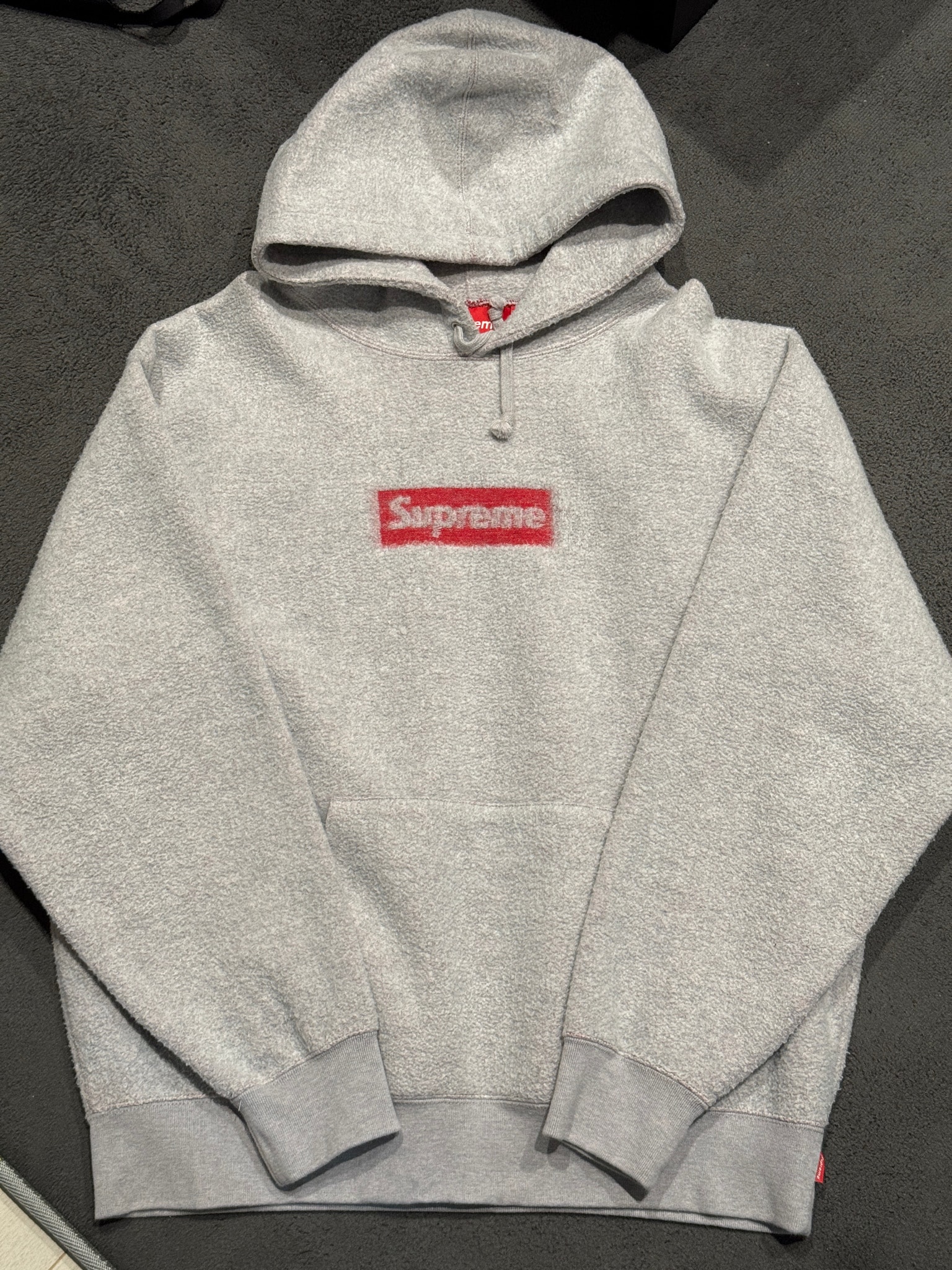 Supreme Inside Out Box Logo Hooded Sweatshirt "Heather Grey"