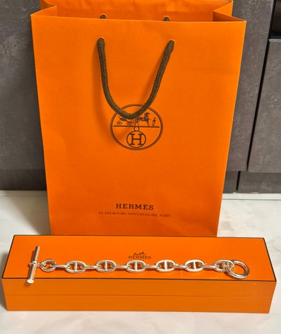 Hermes Chaine D'ancre TGM Bracelet "Silver"