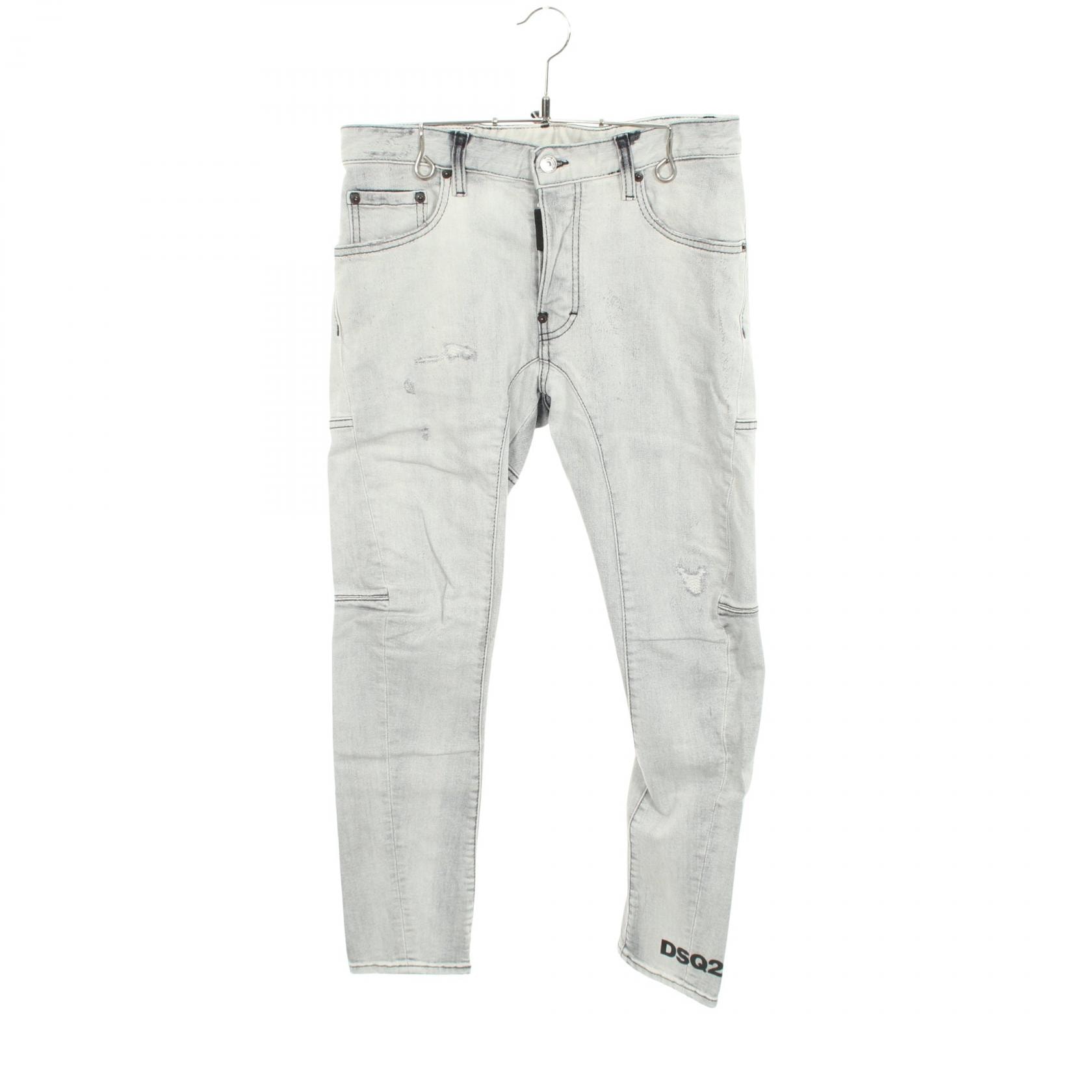 ディースクエアード DSQUARED2 SKATER JEAN ダメージ加工 デニムパンツ 衣料品 ボトムス コットン メンズ グレー系 S74LB1188 【中古】