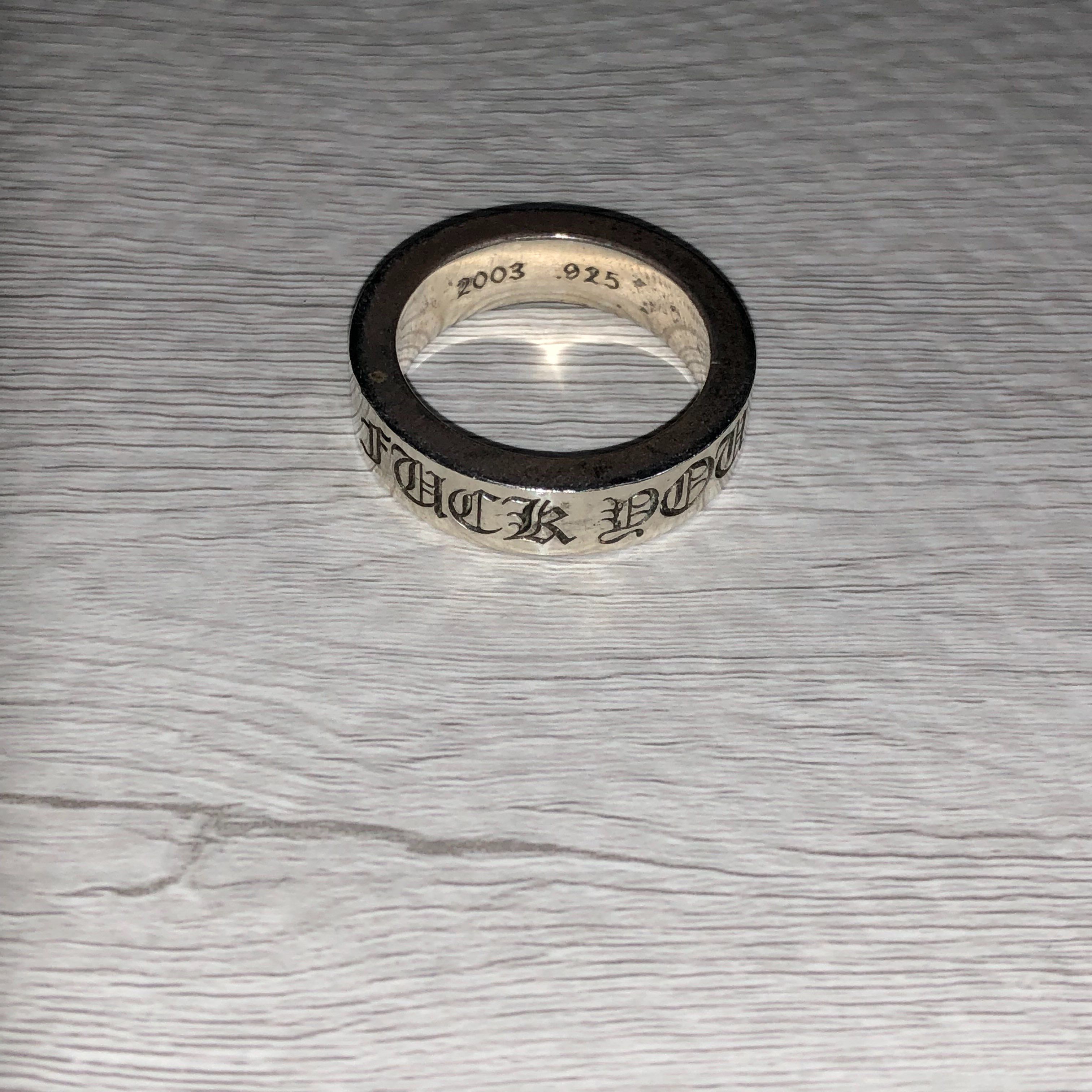 Chrome Hearts Spacer Ring 6mm Fuck You "Silver"