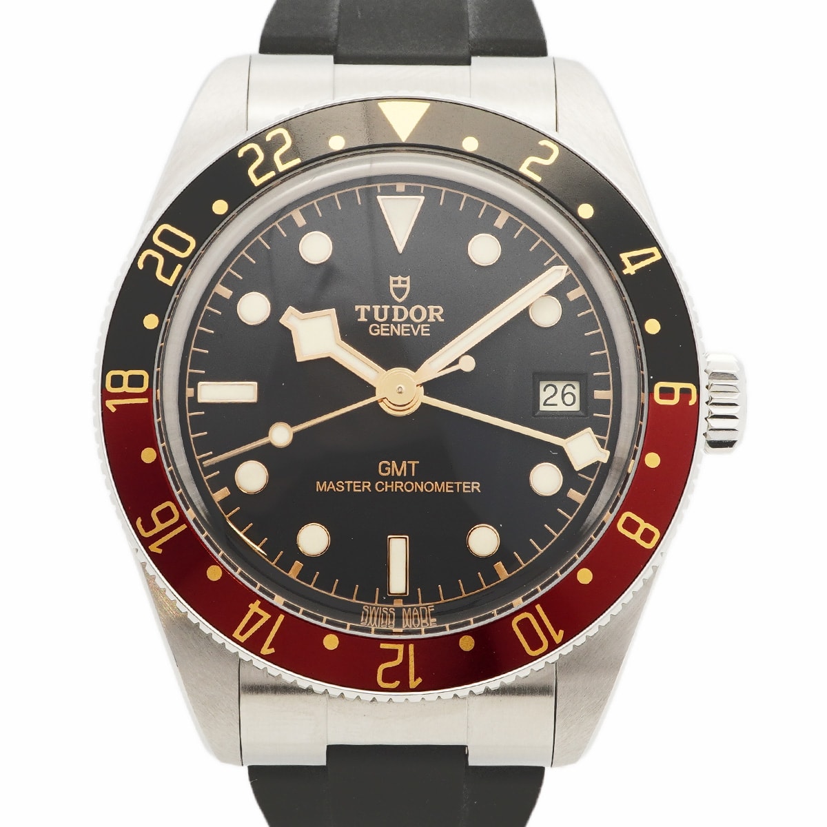 ★SALE【6wdc0246】チュードル ブラックベイ 58 GMT 7939G1A0NRU 黒文字盤【中古】腕時計 メンズ