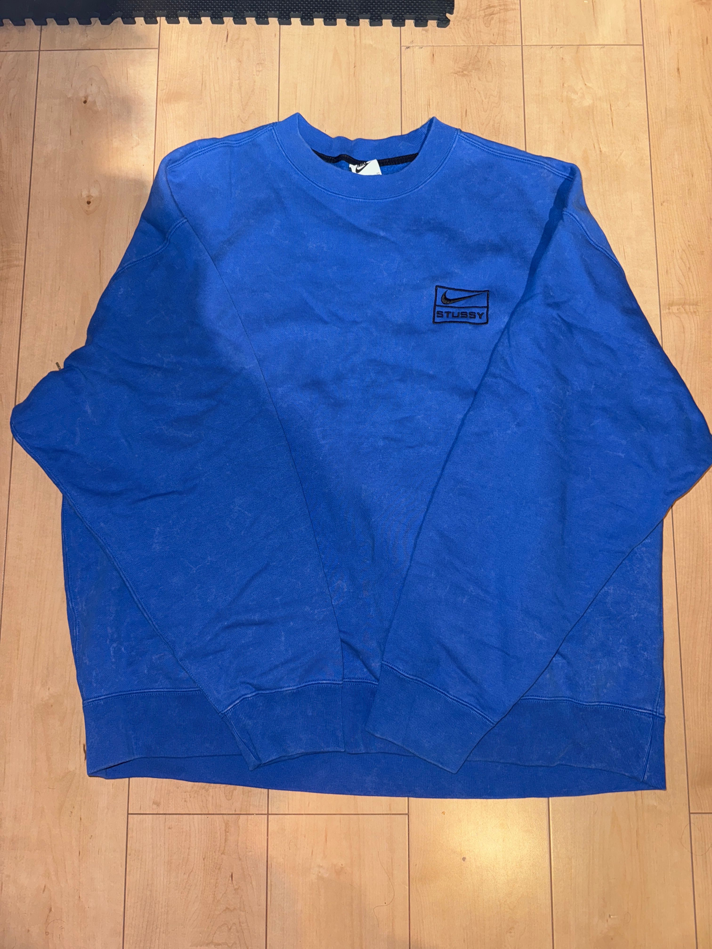 Stussy x Nike Acid Wash Crew (US Size) "Blue" DR4024-480