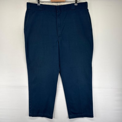 古着 90's/90年代 ディッキーズ Dickies USA製 パンツ ワークパンツ タロンジップ スラックス 874 W42 L30 ネイビー系 メンズ