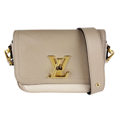 ルイ ヴィトン LOUIS VUITTON ショルダーバッグ ロックミー テンダー チェーン レザー グレージュ レディース M58554【中古】 z10579