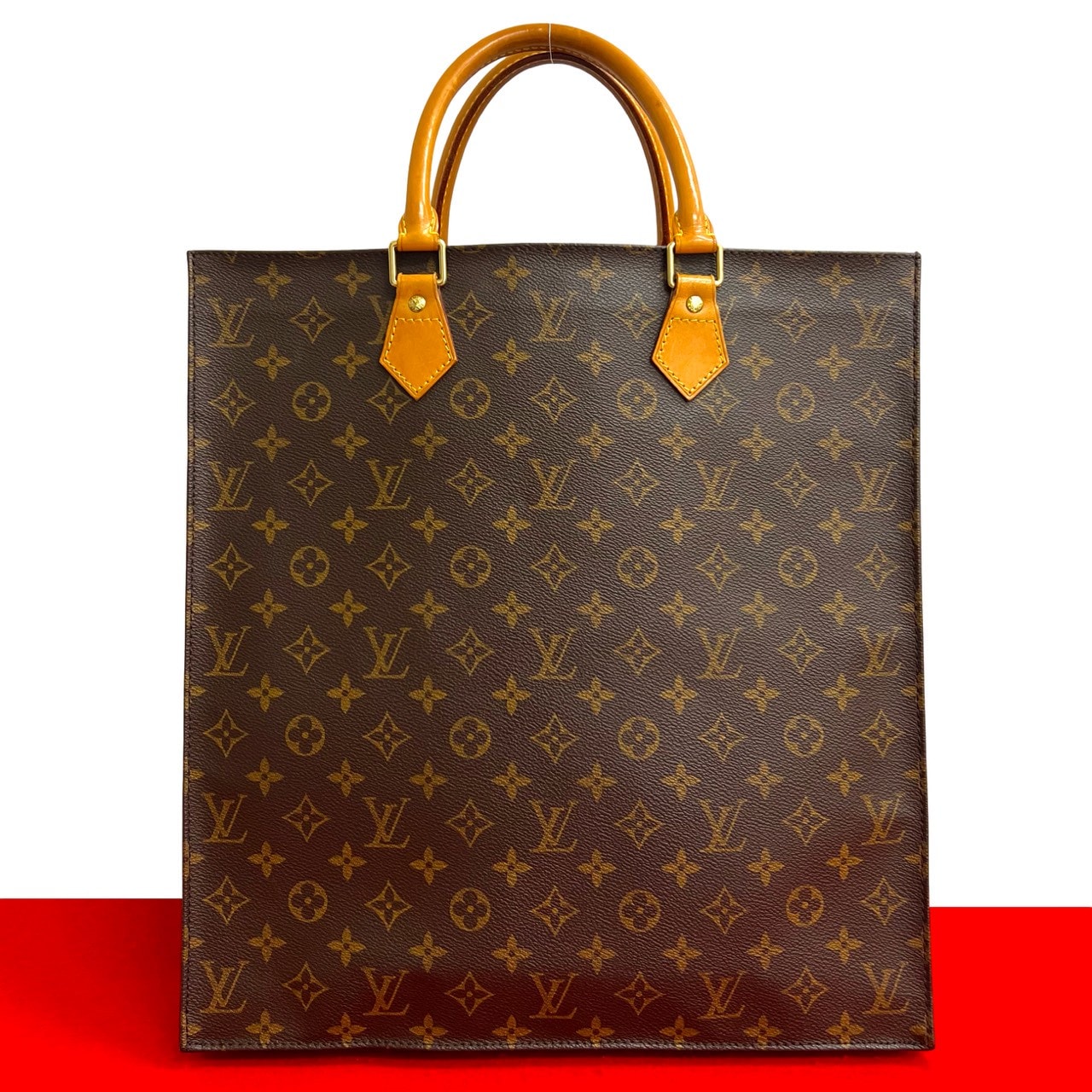 LOUIS VUITTON ルイヴィトン サックプラ レザー PVC ハンドバッグ ブラウン
 70604