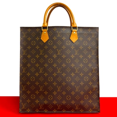 LOUIS VUITTON ルイヴィトン サックプラ レザー PVC ハンドバッグ ブラウン
70604