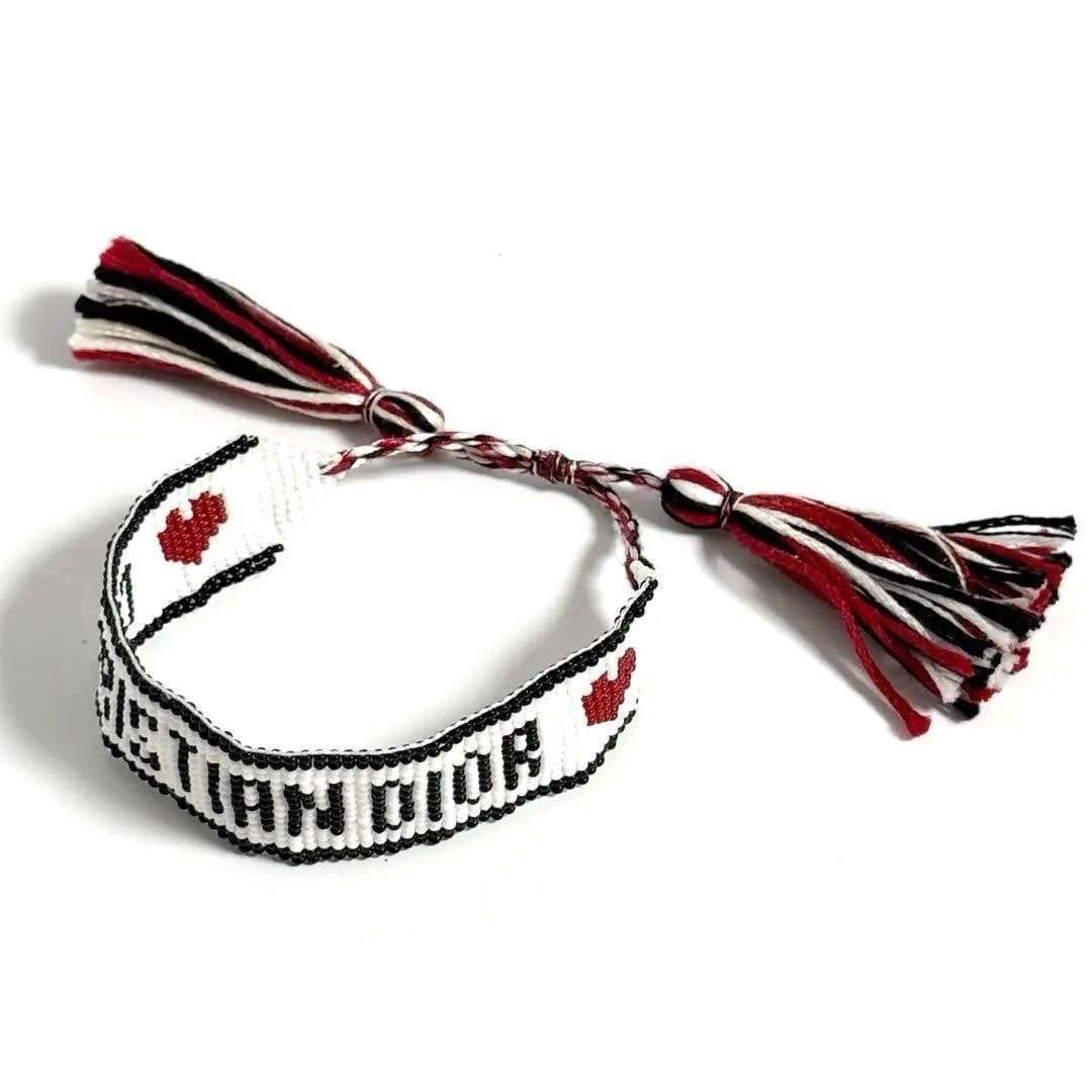 【新品同様】ディオール レディース ミサンガ ブレスレット ビーズ フリーサイズ