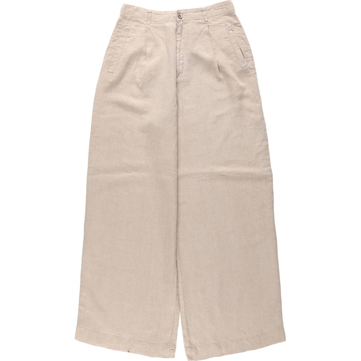 古着 90年代 ギャップ GAP オールドギャップ ワンタック リネンパンツ スラックス レディースL(w28)相当 ヴィンテージ/eaa655250