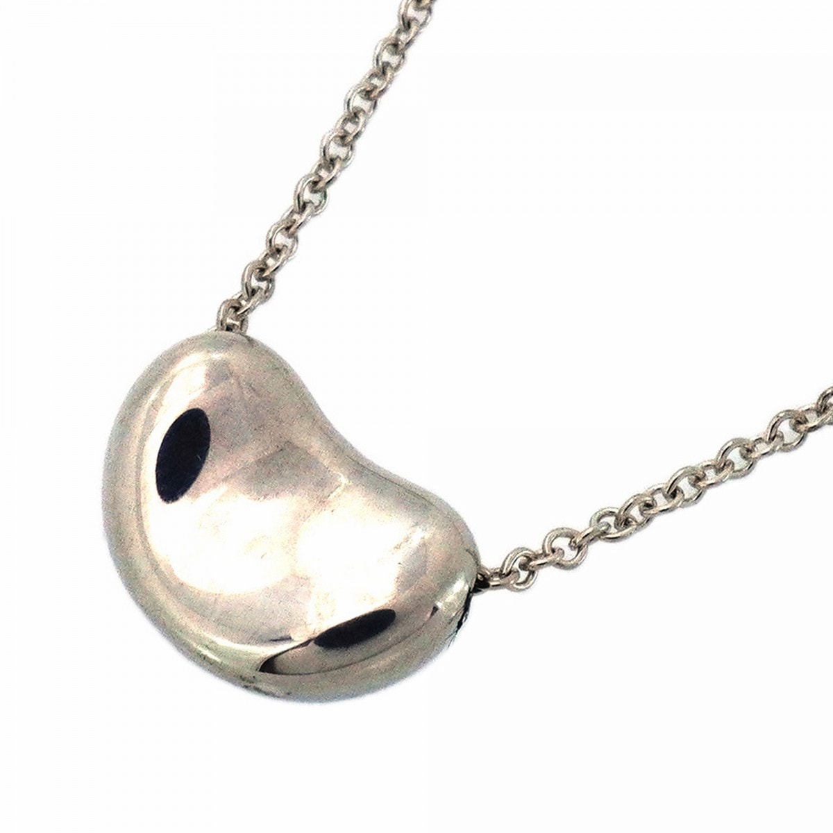 【6jcb0757-k】ティファニー ネックレス ビーン シルバー925【中古】レディース