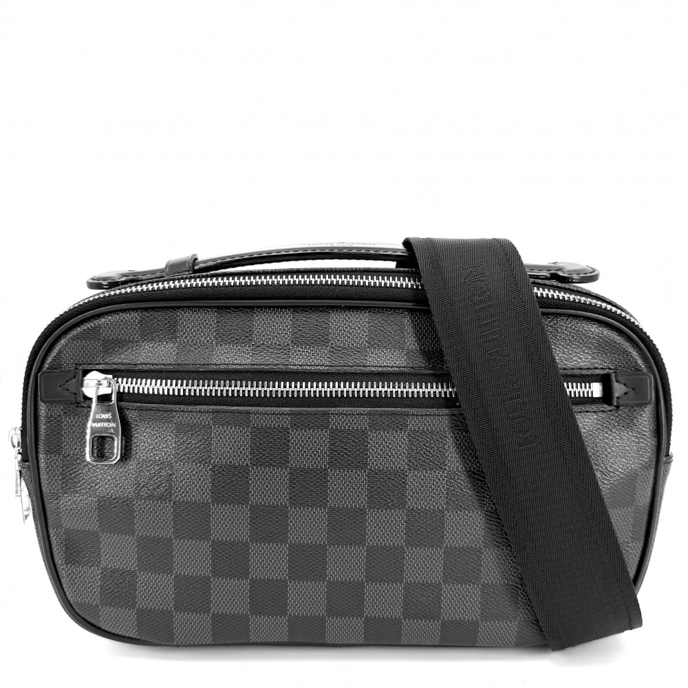LOUIS VUITTON ルイヴィトン ボディバッグ ダミエグラフィット アンブレール バムバッグ ウエストバッグ 肩掛け 斜め掛け ブラック 黒 N41289    ノワール シルバー金具 メンズ【中古品】