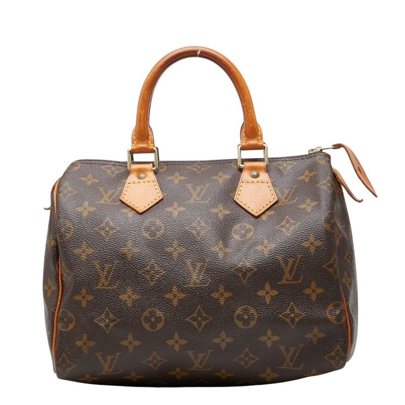 ルイ ヴィトン モノグラム スピーディ25 ミニボストンバッグ ハンドバッグ M41528 ブラウン PVC レザー レディース LOUIS VUITTON 【中古】