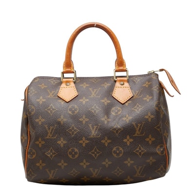 ルイ ヴィトン モノグラム スピーディ25 ミニボストンバッグ ハンドバッグ M41528 ブラウン PVC レザー レディース LOUIS VUITTON 【中古】