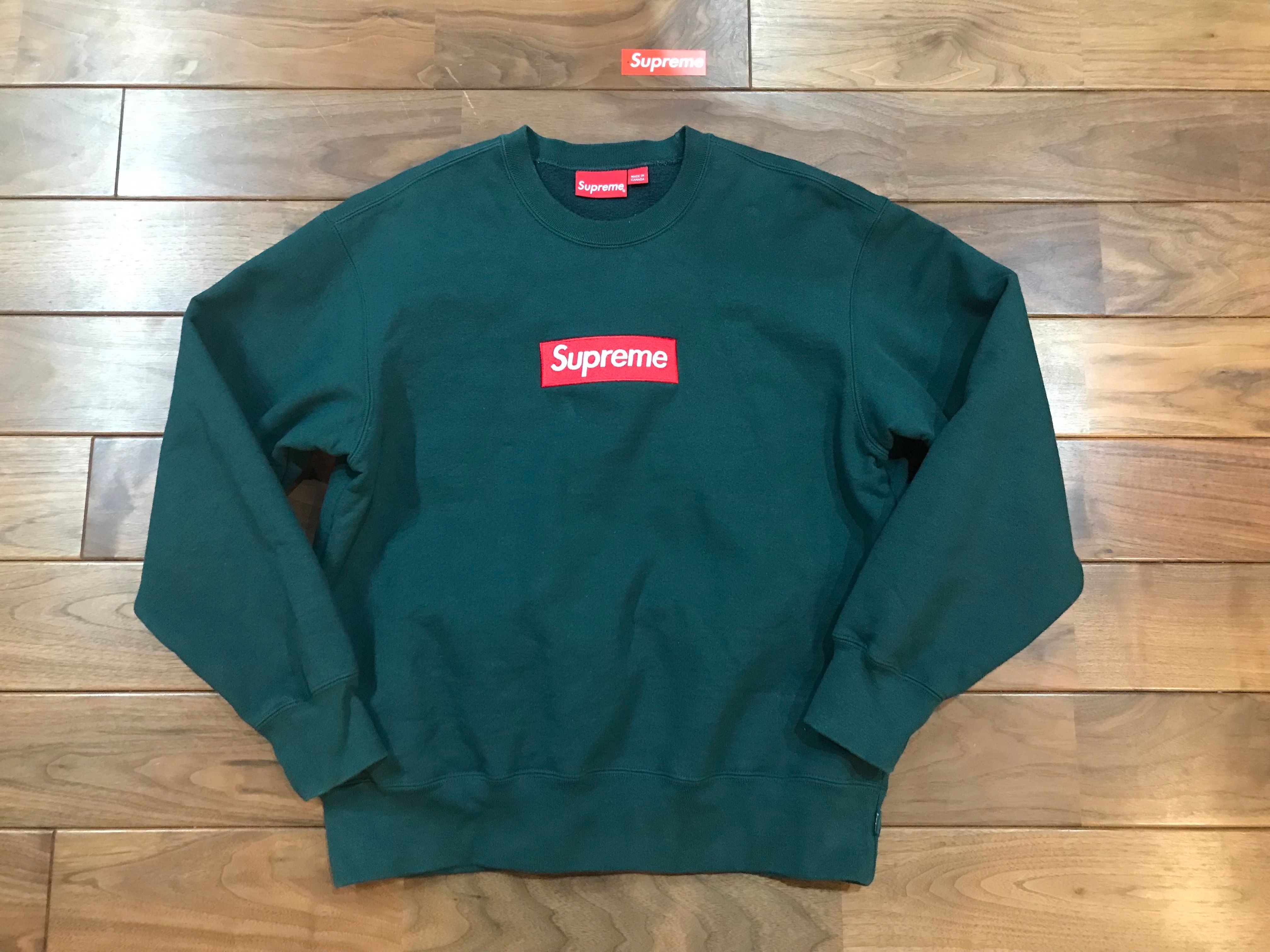 Supreme Box Logo Crewneck "Dark Pine" (22FW)