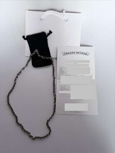 Chrome Hearts Paper Chain Necklace "Silver"