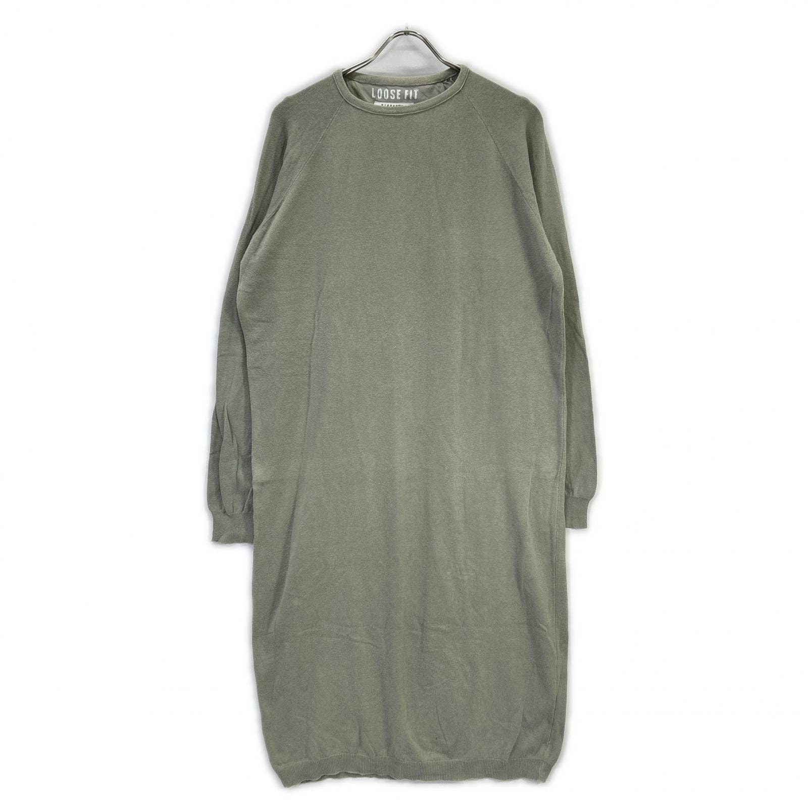 マルタンマルジェラ ミスディアナ期 ライトグリーン コットン100% LOOSE FIT ニットワンピース