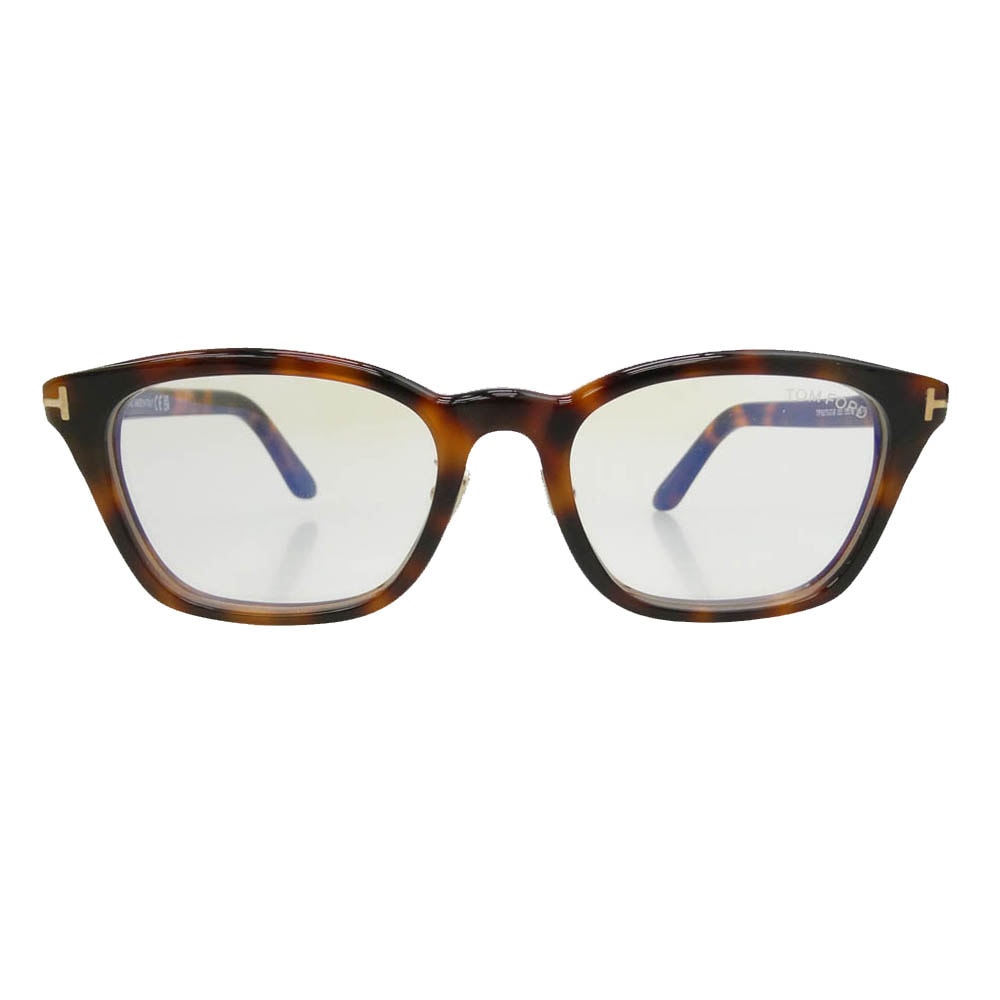 TOM FORD トムフォード TF6073-D-B 日本企画 スクエアシェイプ クリングスパッド アイウェア メガネ ブラウン系 52□19 145【極上美品】【中古】