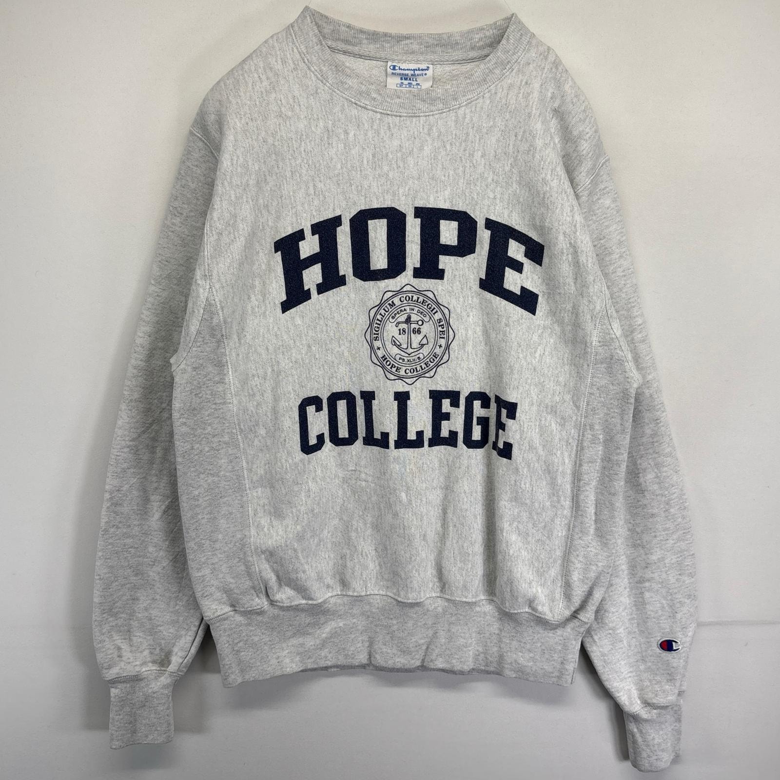 古着 チャンピオン Champion スウェット リバースウィーブ 3段プリント ヘザーグレー カレッジロゴ 霜降りグレー S  グレー メンズ