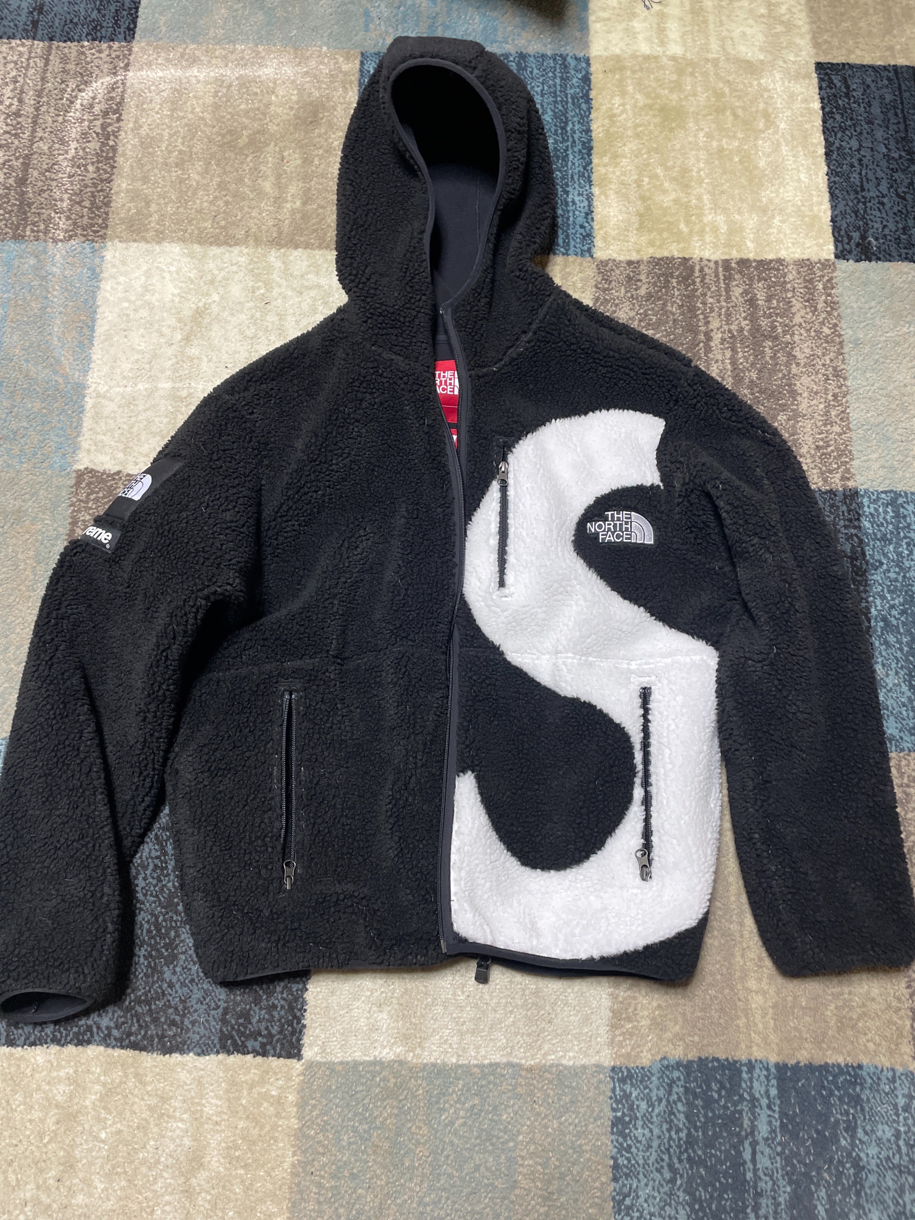 Supreme x The North Face S Logo Hooded Fleece Jacket "Black"