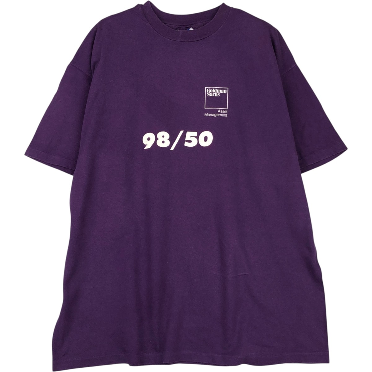 古着 90年代 ヘインズ Hanes Goldman Sachs ゴールドマンサックス アドバタイジングTシャツ USA製 メンズXL相当 ヴィンテージ/eaa495088
