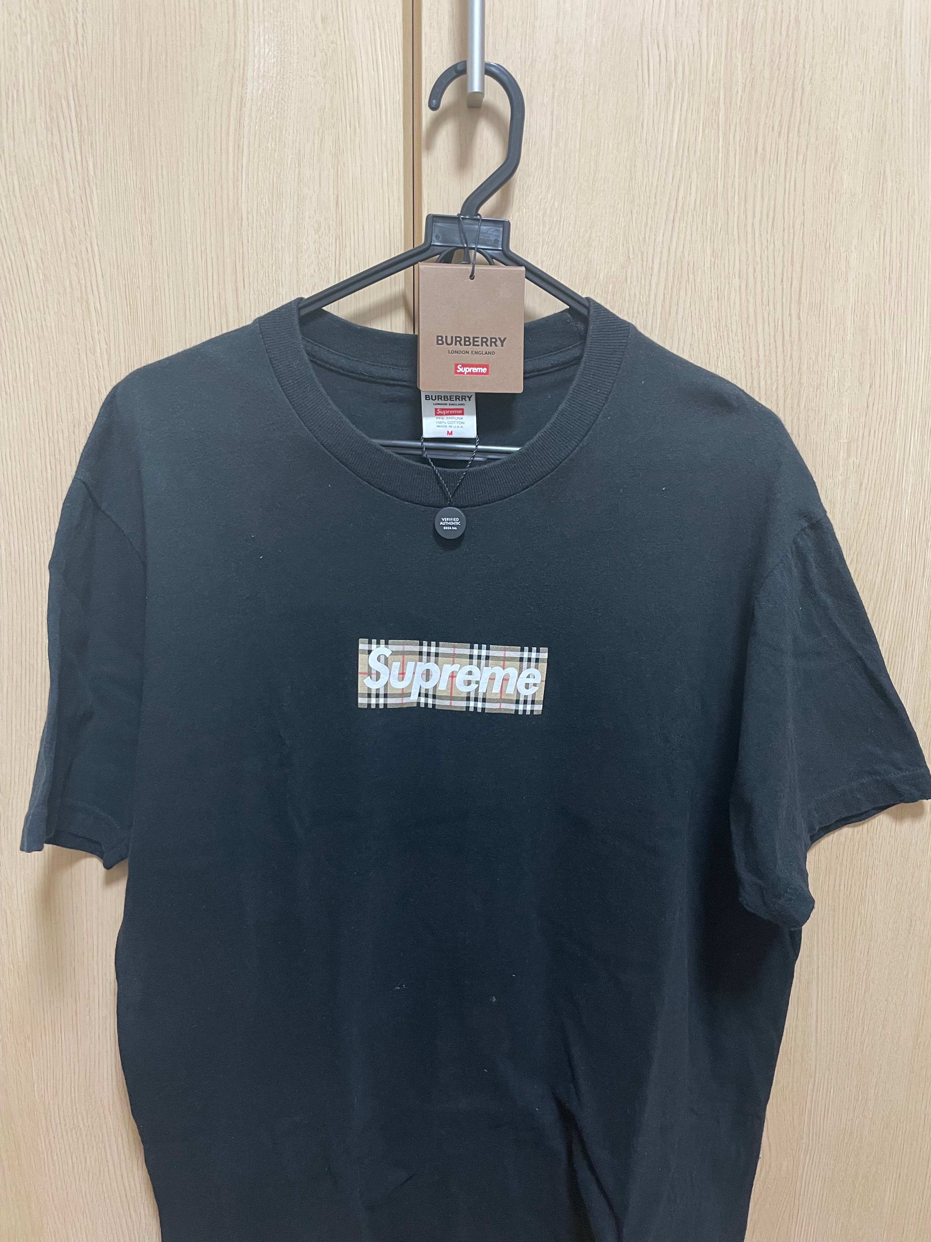 Supreme / Burberry Box Logo Tee "Black"