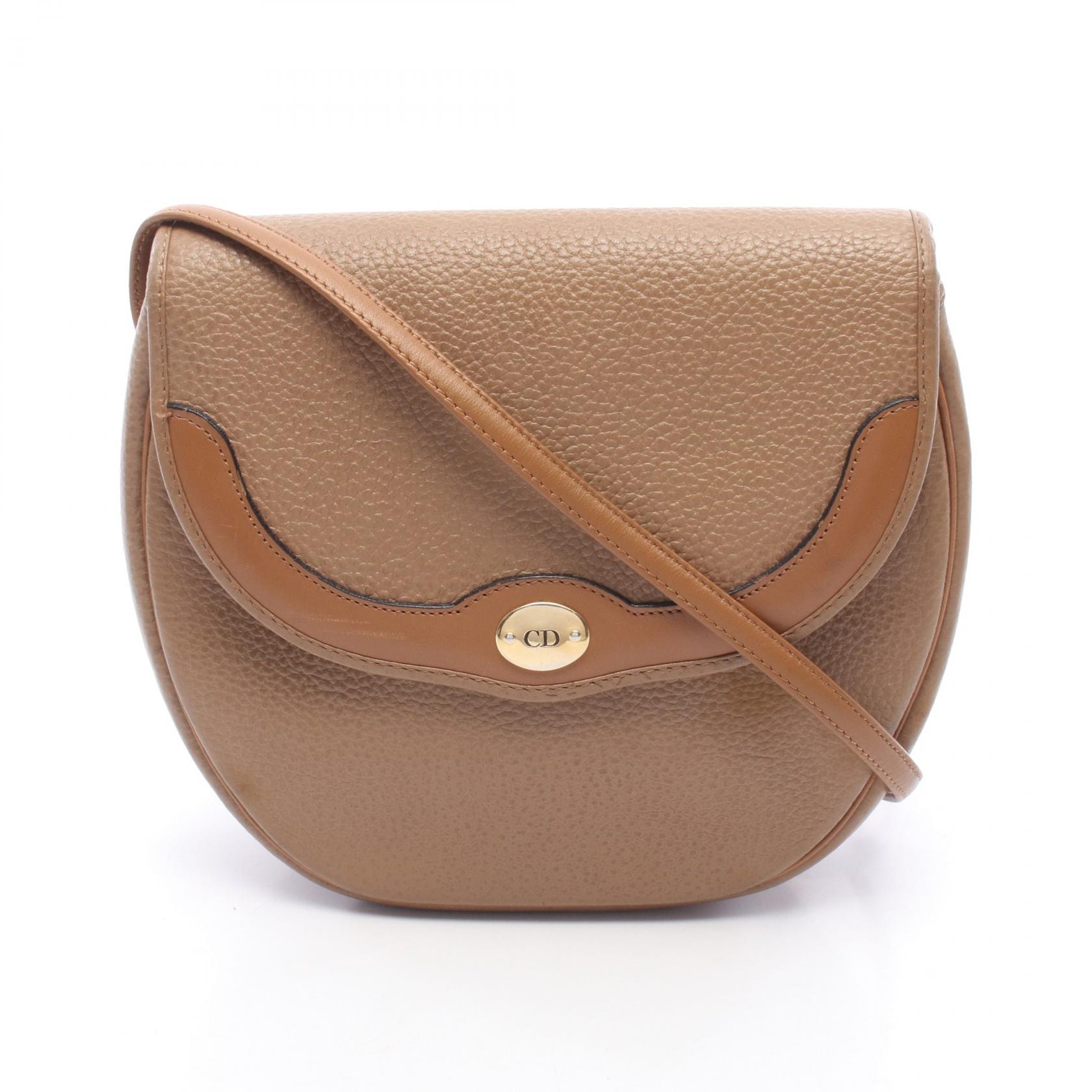 ディオール Dior CD金具 ショルダーバッグ バッグ レザー レディース ブラウン系 【中古】