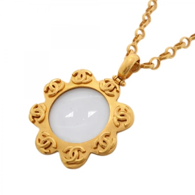 ★最終価格★SALE【6jfb0203-k】シャネル ネックレス ヴィンテージ ココマーク ルーペ GPメッキ ゴールド【中古】レディース
