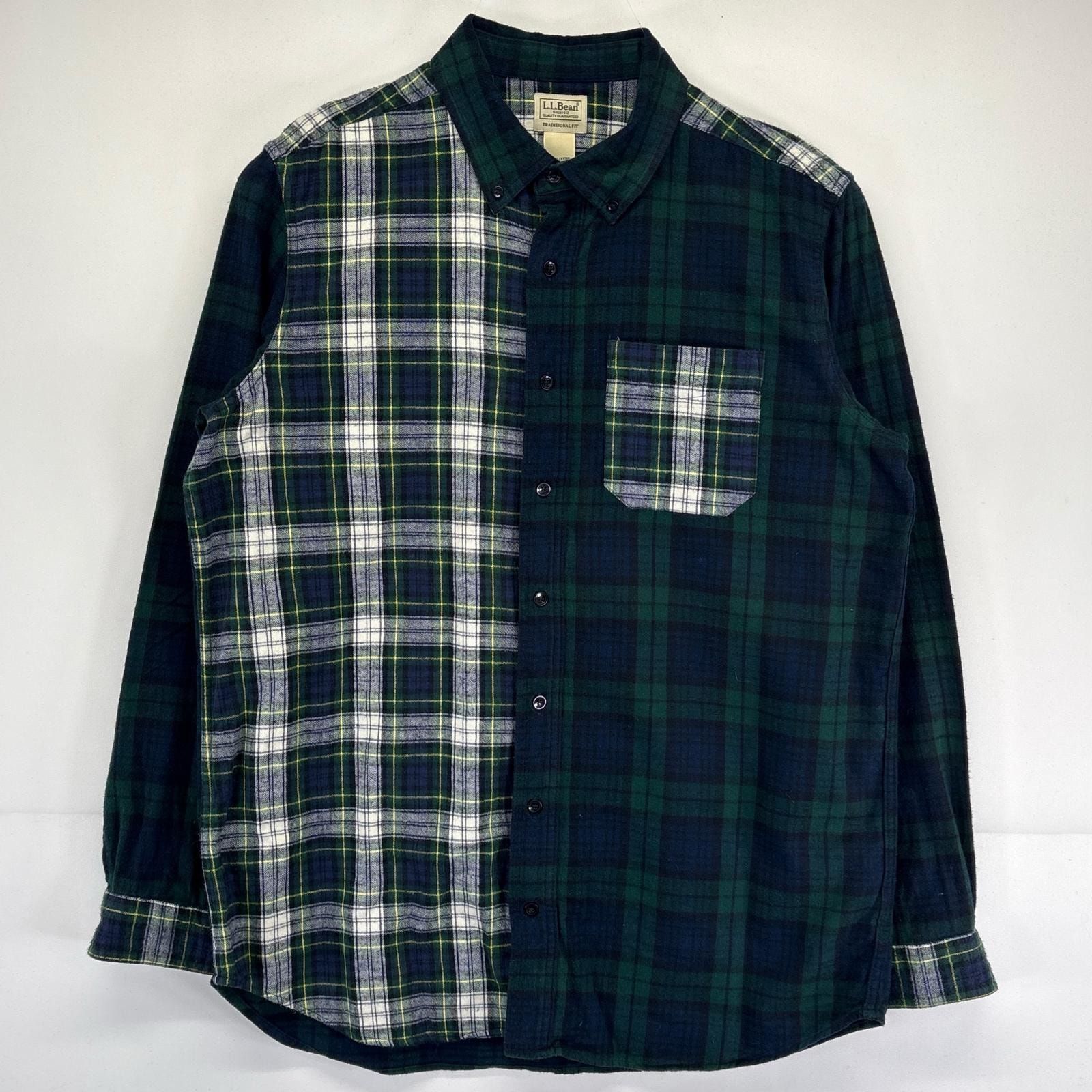 古着 エルエルビーン L.L.Bean 長袖シャツ ボタンダウン パターンカラー アウトドア チェック柄 L マルチカラー メンズ
