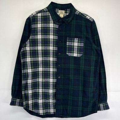 古着 エルエルビーン L.L.Bean 長袖シャツ ボタンダウン パターンカラー アウトドア チェック柄 L マルチカラー メンズ