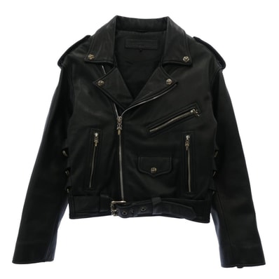 Chrome Hearts JJ Dean Dagger Riders Leather Jacket "Black"