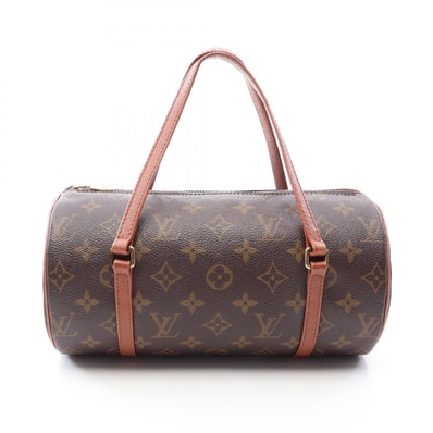 ルイ・ヴィトン LOUIS VUITTON パピヨン26 旧型 ハンドバッグ バッグ PVCコーティングキャンバス レザー モノグラム レディース ブラウン系 M51366 【中古】