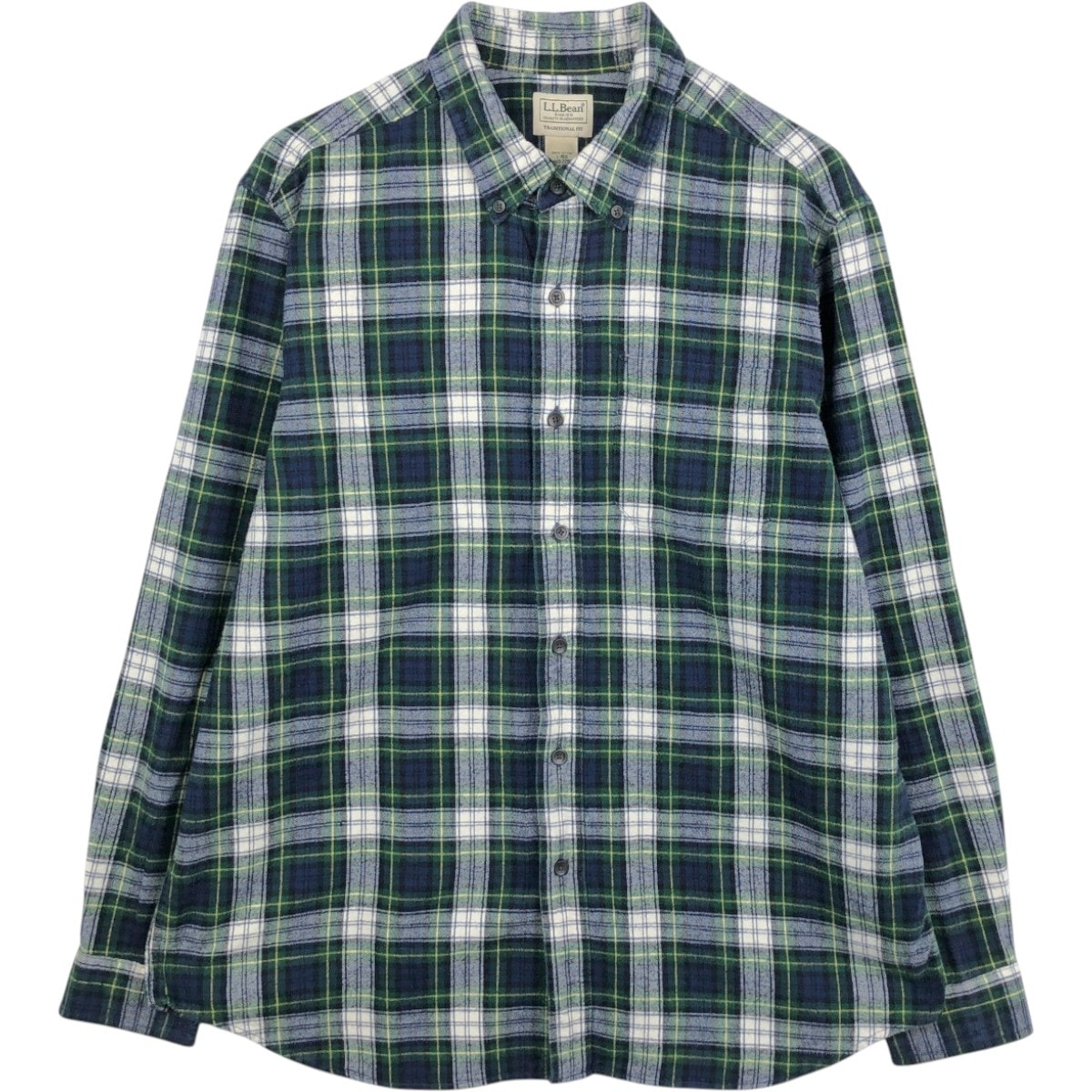 古着 エルエルビーン L.L.Bean TRADITIONAL FIT 長袖 ボタンダウン フランネルチェックシャツ メンズL相当/eaa666122
