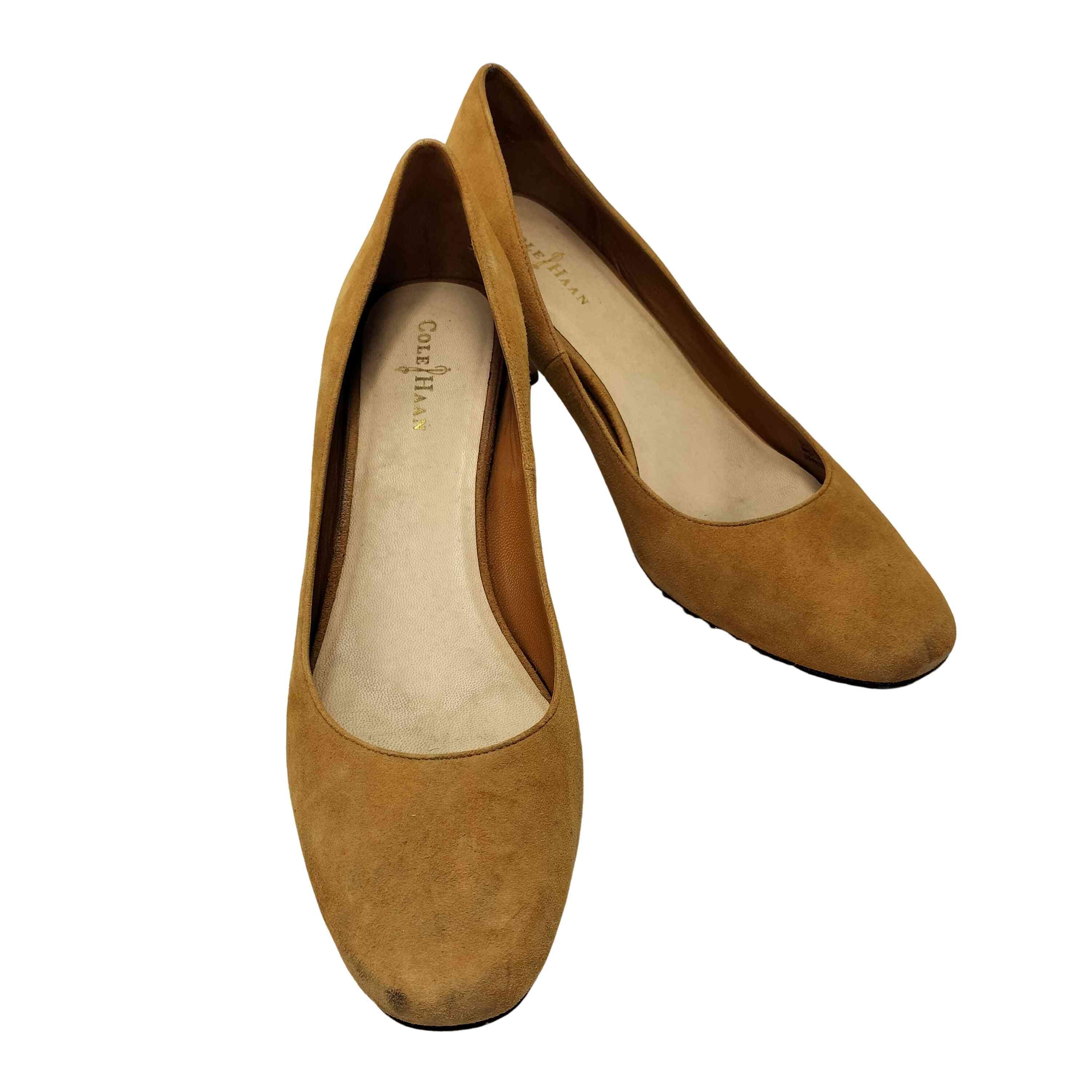 スウェード レザー ヒール パンプス【1137397747122】