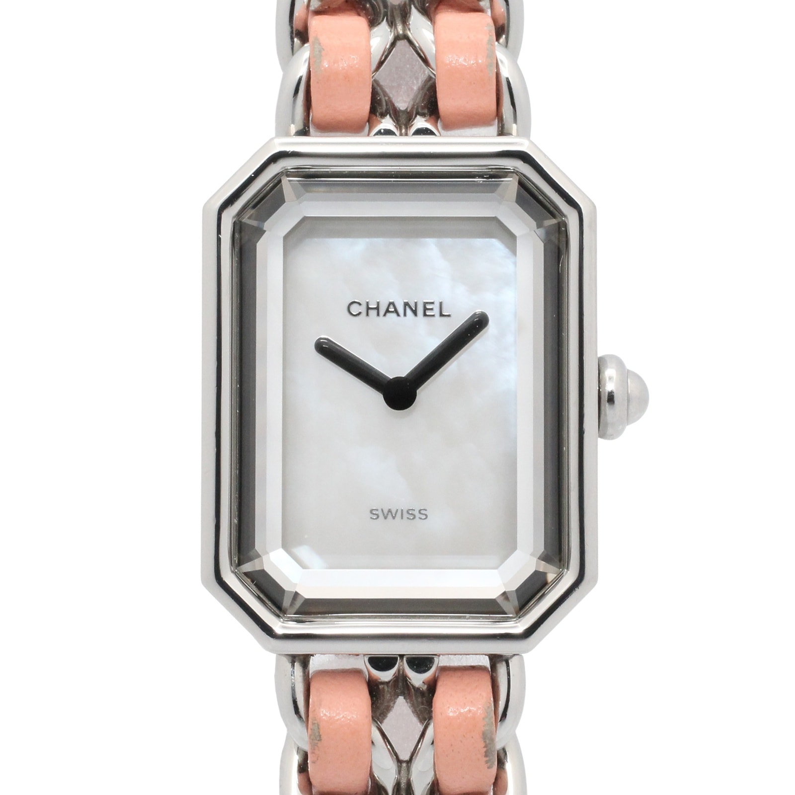 シャネル CHANEL プルミエール ロック 世界1200本限定 腕時計 時計 ステンレススチール レザー レディース ホワイト系 ホワイトシェル H6359 【中古】