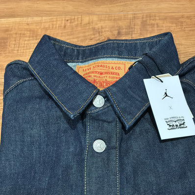 Nike Jordan x LEVI'S 12oz Denim Overshirt Jacket "Rinsed Indigo"