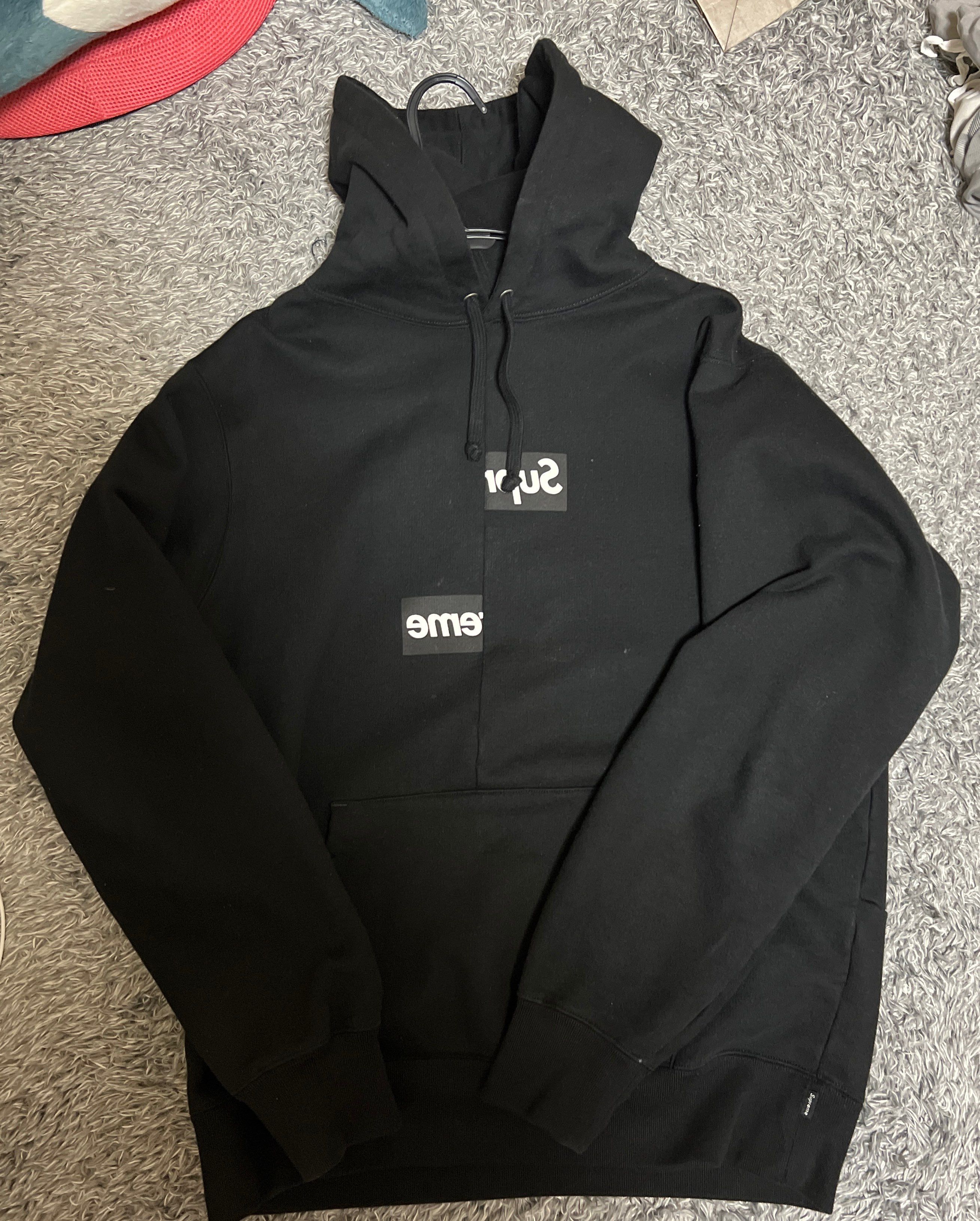Supreme / Comme des Garçons SHIRT® Split Box Logo Hooded Sweatshirt "Black"